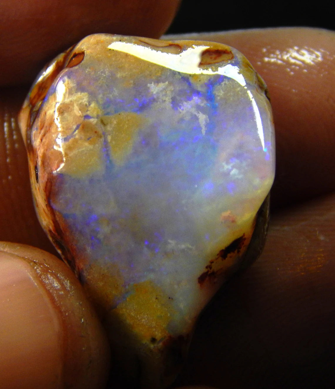 23 Carat, Mintabie, Specimen, Australian Opal, Gemstone, polishe Druzy, Rough Stone