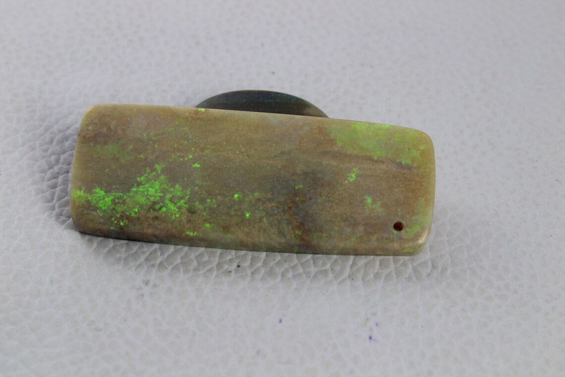 Andamooka Australian Opal, Cabochon 35 Carat Size 46x17x5 mm Fancy Shape