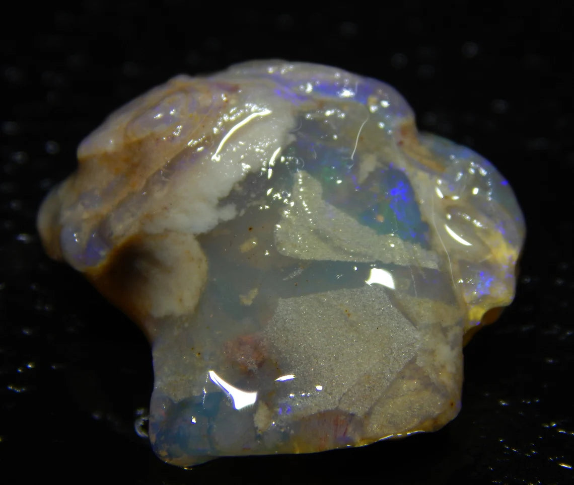 17 Carat, Mintabie, Specimen, Australian Opal, Gemstone, Unpolished, Druzy Rough Stone