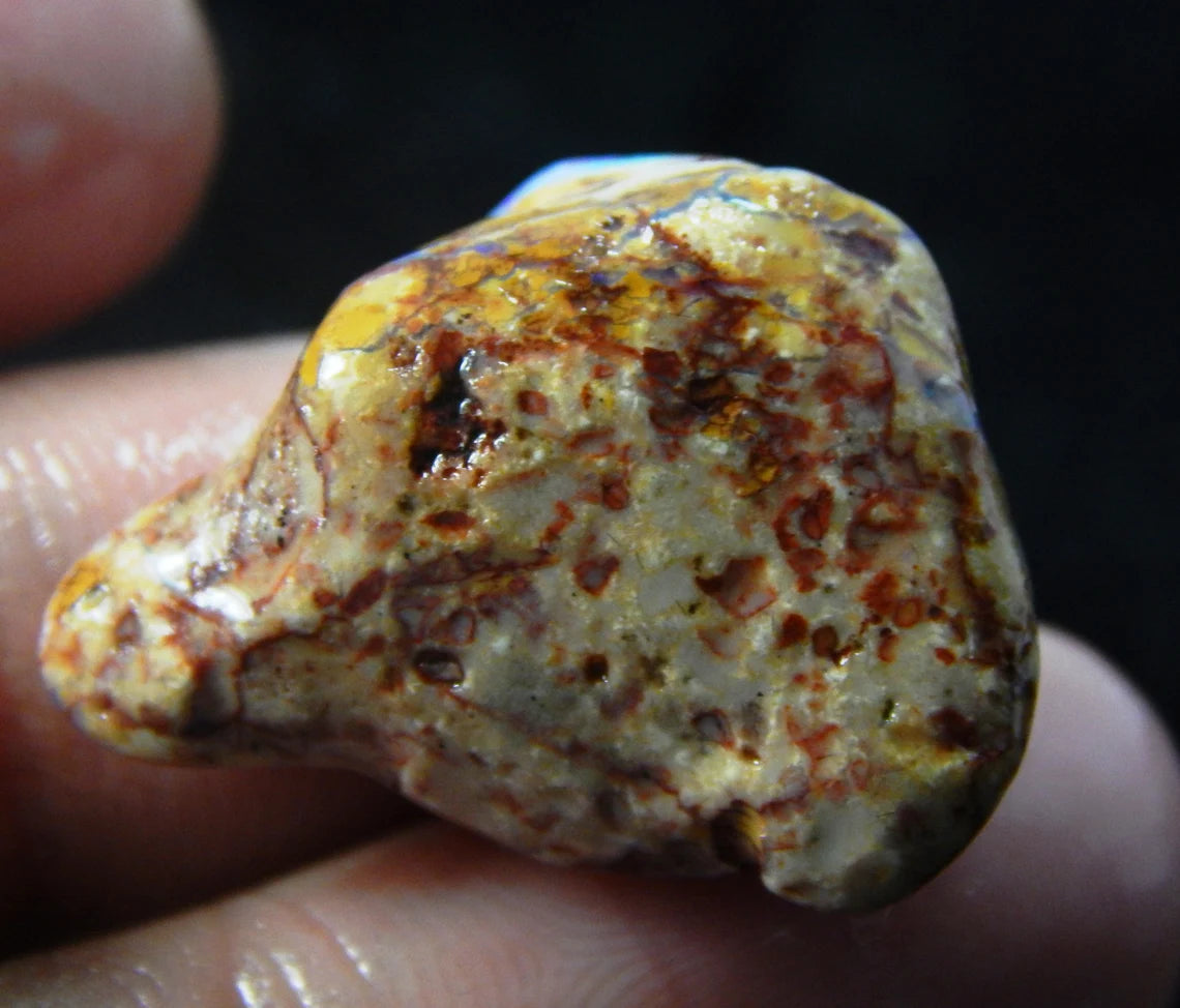 23 Carat, Mintabie, Specimen, Australian Opal, Gemstone, polishe Druzy, Rough Stone