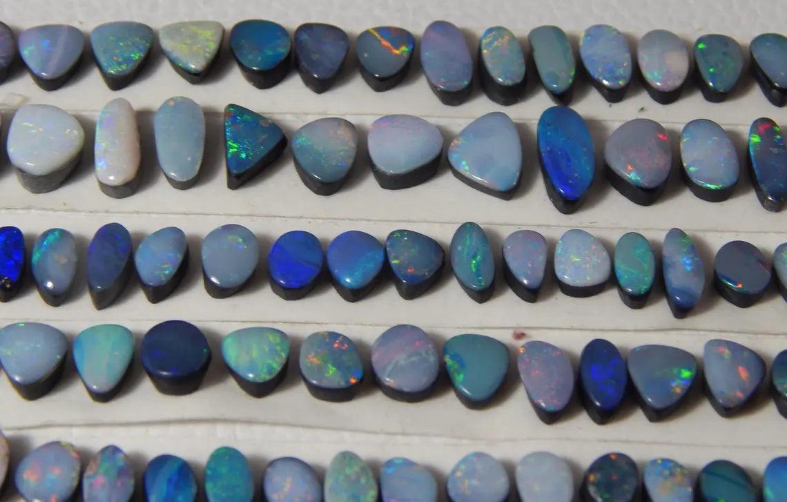 Australian Doublet Opal 138 Carat Size 14x6x4 TO 6x4x3 MM