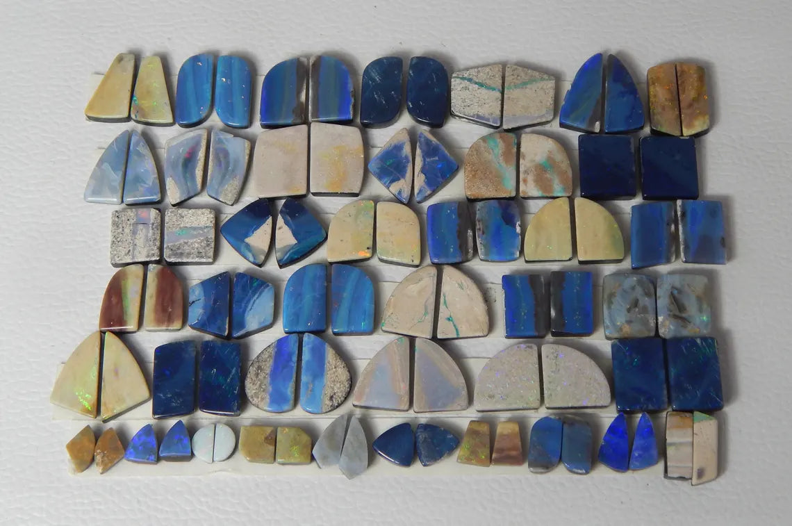 Australian Doublet Opal Lot 457 Carat Size 17x12x4 TO 8x4x3 MM