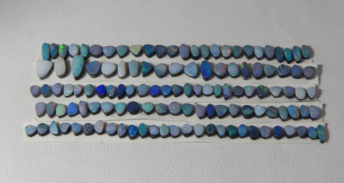 Australian Doublet Opal 138 Carat Size 14x6x4 TO 6x4x3 MM