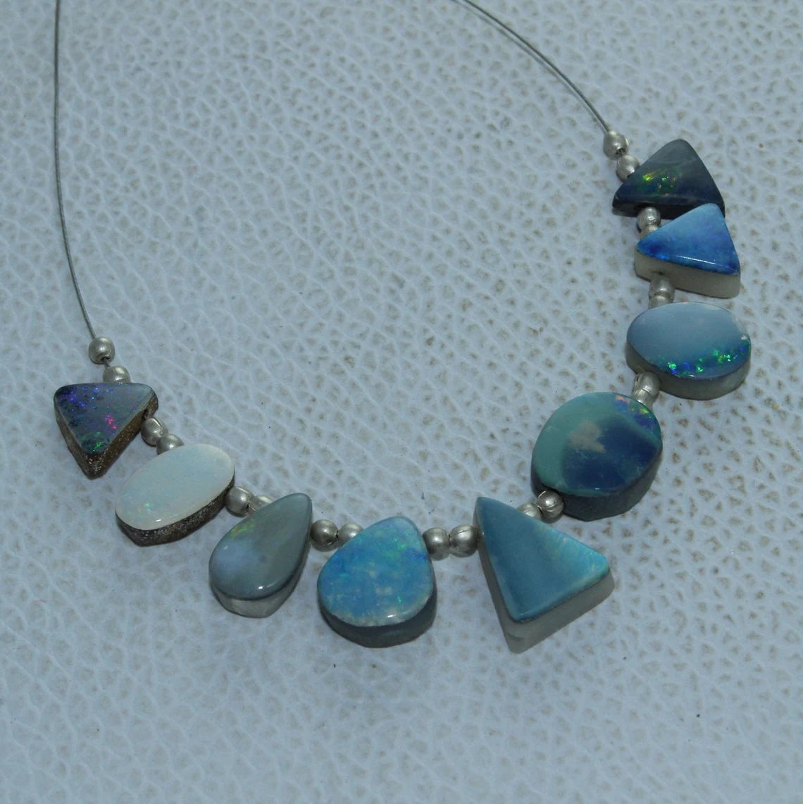 Australian Doublet Opal Beads: 24.5 Carat Mix Shape Gemstone