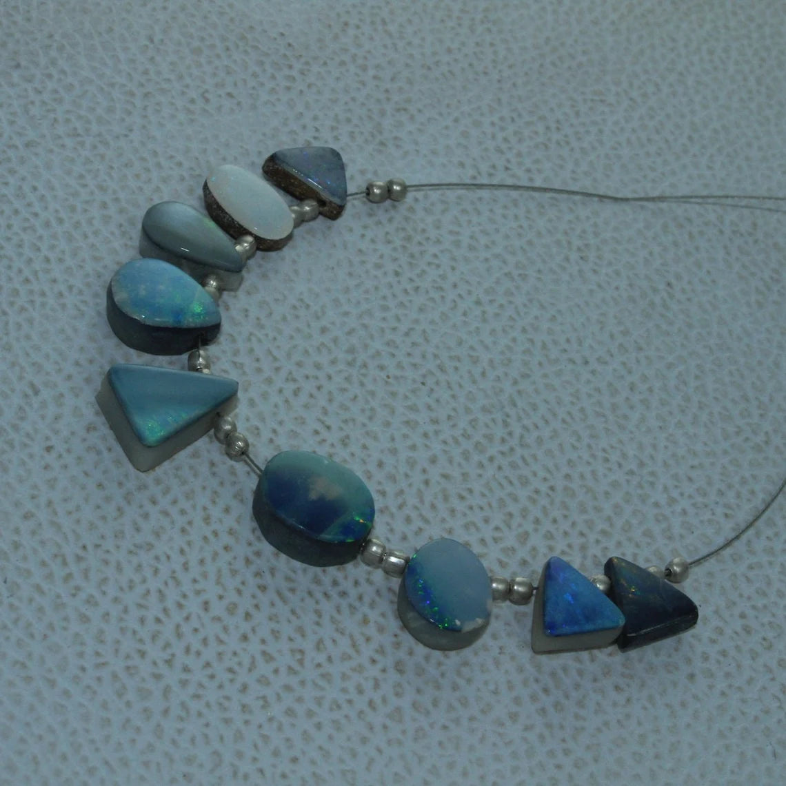 Australian Doublet Opal Beads: 24.5 Carat Mix Shape Gemstone