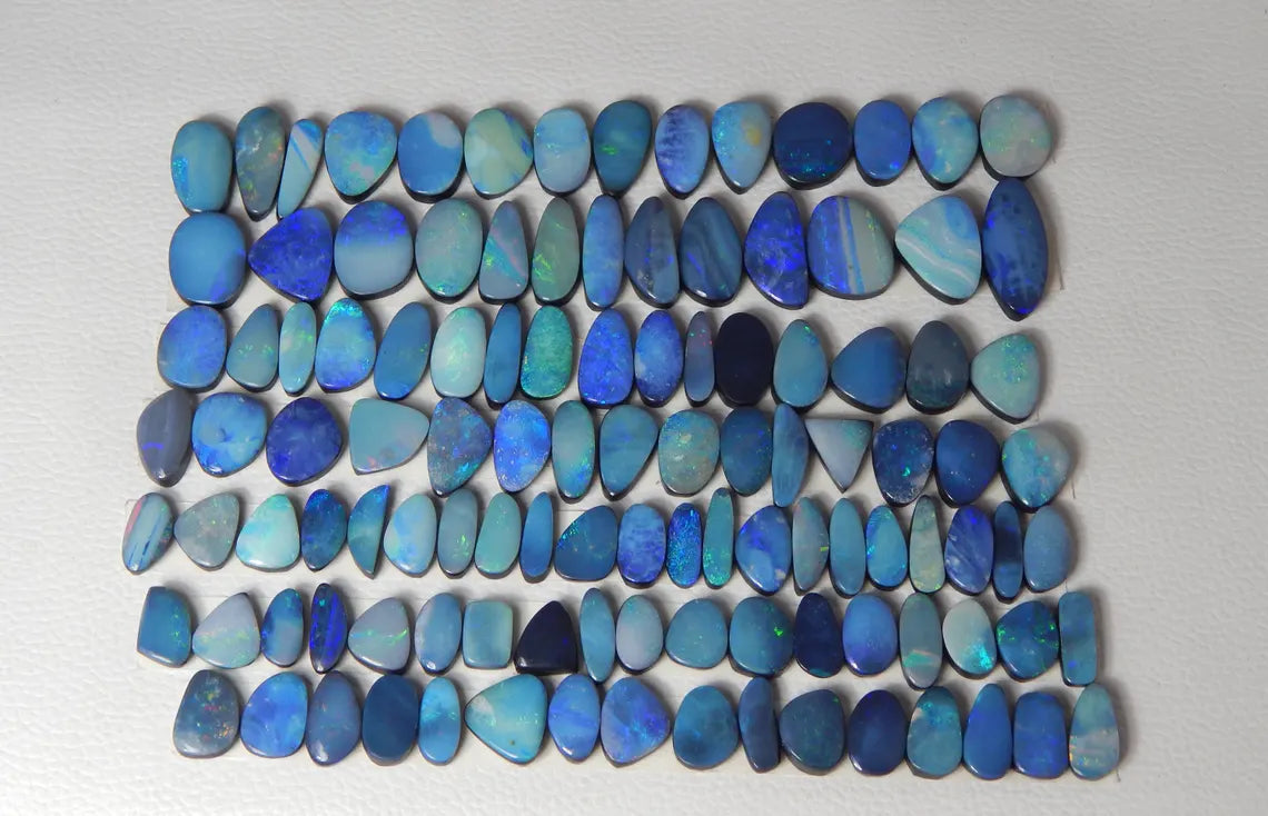 Australian Doublet Opal Fancy Shape Lot 671 Carat Size 27x11x5 TO 11x8x4 MM